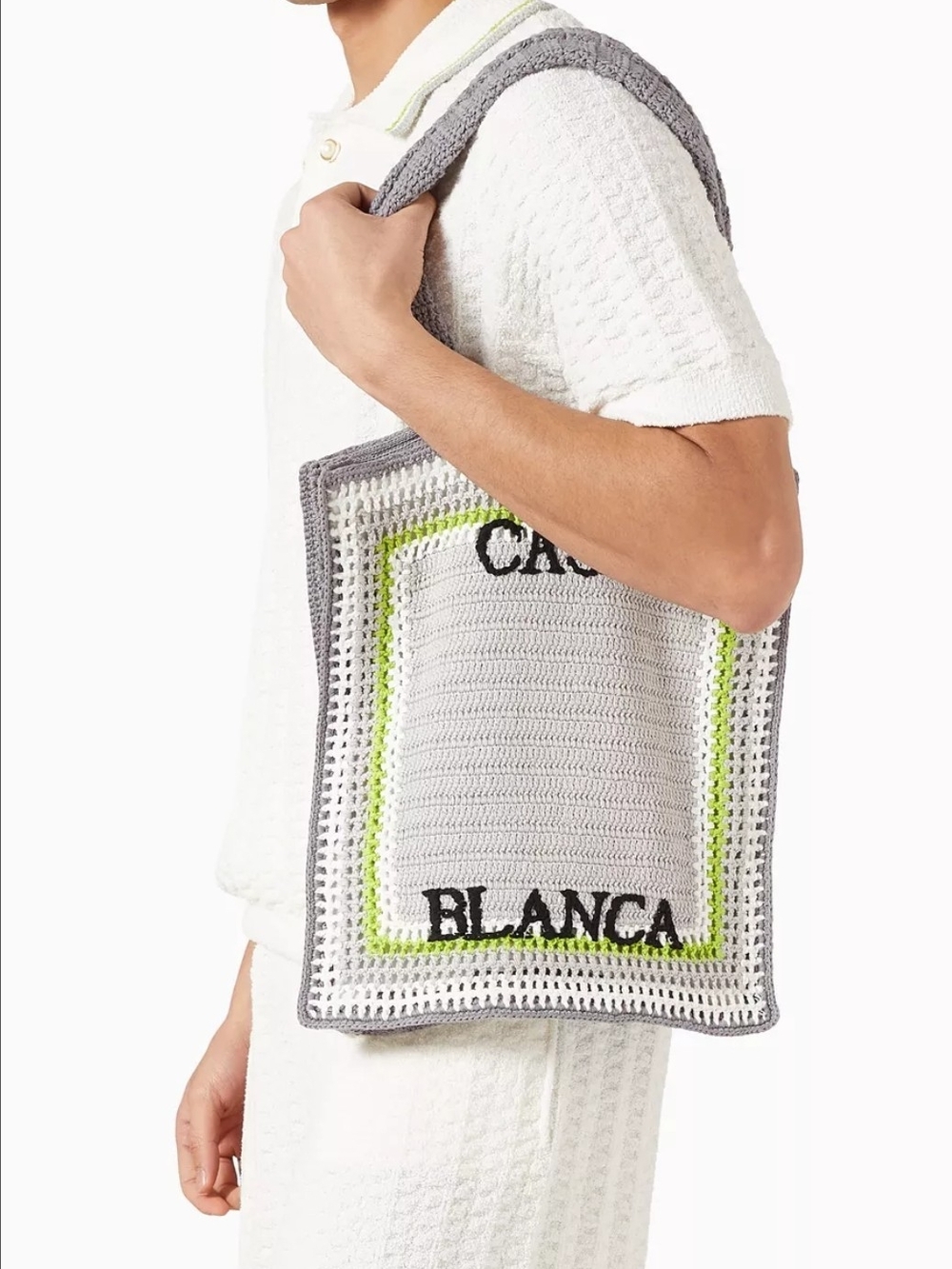 CASABLANCA Stripe Crochet Bag - UNISEX